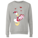 Disney Donald Duck Love Heart Women's Sweatshirt - Grey