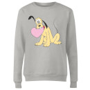 Disney Pluto Love Heart Women's Sweatshirt - Grey