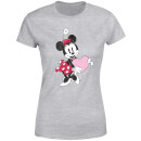 Disney Minnie Mouse Love Heart Women's T-Shirt - Grey