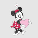 Disney Minnie Mouse Love Heart Women's T-Shirt - Grey