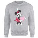 Disney Minnie Mouse Love Heart Sweatshirt - Grey