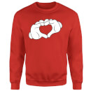 Disney Mickey Heart Hands Sweatshirt - Red