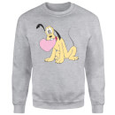 Disney Pluto Love Heart Sweatshirt - Grey