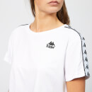 Kappa Women's Banda Apua Cropped Short Sleeve T-Shirt - White