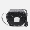 SALAR Women's Annie Croco Cross Body Bag - Black