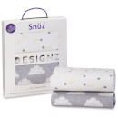 Snüz Bedside Crib 2 Pack Fitted Sheets - Cloud Nine
