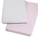 Snüz Bedside Crib 2 Pack Fitted Sheets - Wave Rose