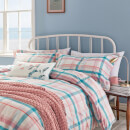 Joules Cottage Check Duvet Cover - Pink