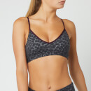 The Upside Women's Snow Leopard Andie Bra - Grey