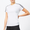 adidas Women's Design To Move 3 Stripe Short Sleeve T-Shirt - White/Black