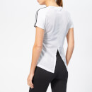 adidas Women's Design To Move 3 Stripe Short Sleeve T-Shirt - White/Black