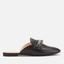 Coach Women's Faye Multi Chains Leather Slide Loafers - Black