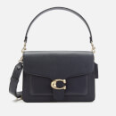 Coach Women's Mixed Leather with Polished Pebble Tabby Shoulder Bag - Midnight Navy