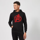 Avengers Endgame Shattered Logo Hoodie - Black