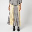 Ganni Women's Printed Crepe Skirt - Block Colour