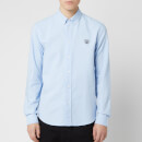 KENZO Men's Crest Casual Fit Shirt - Light Blue