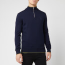 KENZO Men's Tiger Crest Half Zip Knit Jumper - Navy Blue