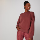 Oversized Crew Neck Sweatshirt - Port - XS