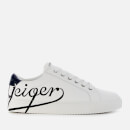 Kurt Geiger London Women's Liza Geiger Leather Cupsole Trainers - White/Black