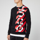 HUGO Men's Dosaka Chevon Sweatshirt - Black/Red