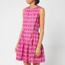 KENZO Women's Allover Flower Rice Bag Cotton Poplin Dress - Deep Fuschia