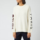 KENZO Women's Chunky Lambswool Kenzo Paris Jumper - Ecru