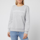 Calvin Klein Jeans Women's Institutional Core Logo Crew Neck Sweatshirt - Light Grey Heather