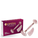 Beauty ORA Crystal Roller and Gua Sha Set for Face and Body - Rose Quartz