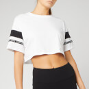 Reebok Women's WOR MYT Solid Cropped Short Sleeve T-Shirt - White