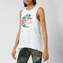 Reebok Women's Crossfit Surfer Flamingo Muscle Top - White