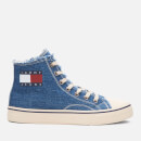 Tommy Jeans Women's Denim Hi-Top Trainers - Denim
