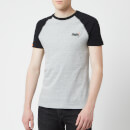 Superdry Men's Orange Label Short Sleeve Baseball T-Shirt - Pumice Stone Marl/Black
