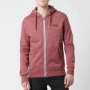 Superdry Men's Orange Label Zip Hoody - Darkest Red Feeder Stripe