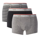 Superdry Men's Orange Label Triple Pack Boxers - Grey/Black