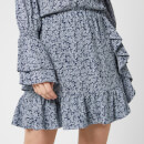 MICHAEL MICHAEL KORS Women's Paint Reef Ruffle Skirt - True Navy