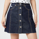 Superdry Women's Denim A Line Skirt - 70's Blue