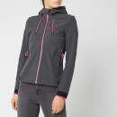 Superdry Women's Nu Hooded Sd-Windtrekker - Dark Charcoal/Fluro Cherry