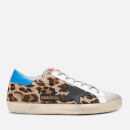 Golden Goose Deluxe Brand Women's Superstar Leather Trainers - Snow Leopard/Royal