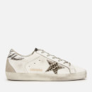 Golden Goose Deluxe Brand Women's Superstar Leather Trainers - White Glitter/Animalier Star