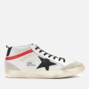 Golden Goose Deluxe Brand Men's Mid Star Leather Trainers - Ice/Black Star
