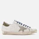 Golden Goose Deluxe Brand Men's Superstar Leather Trainers - White/Golden Goose Footsteps