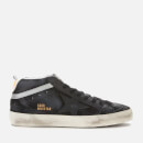Golden Goose Deluxe Brand Men's Mid Star Leather Trainers - Black/Black Star