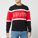 Levi's Men's Pieced Crew Sweatshirt - Black/White