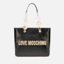 Love Moschino Women's Logo Charm Tote - Black