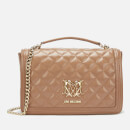 Love Moschino Women's Quilted Shoulder Bag - Camel
