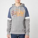 Superdry Men's Vintage Logo 1st Raglan Hoodie - Phoenix Grey Grit