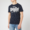 Superdry Men's Vintage Logo Aop Mid T-Shirt - Eclipse Navy