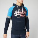 Superdry Men's Vintage Logo 1st Raglan Hoodie - Eclipse Navy