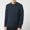 Maison Margiela Men's Distressed Jumper - Navy