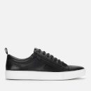 HUGO Men's Futurism Leather Double Zip Low Top Trainers - Black